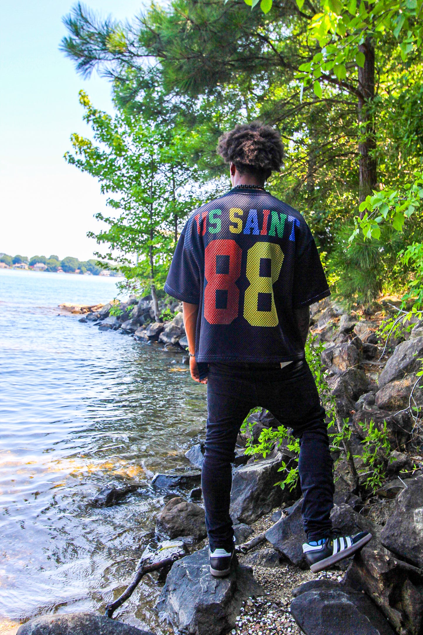 “Runners Club” Black-Out Boxy Long Sleeve Shirt