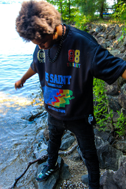 “Runners Club” Black-Out Boxy Long Sleeve Shirt